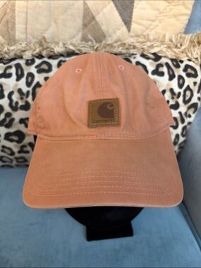 Carhartt Dusty Peach Canvas Logo Baseball Cap